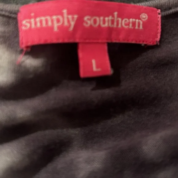 Simply Southern Black and Gray Tie-Dye Dress - Picture 3 of 3